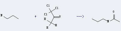 Acetamide, N-propyl- can be prepared by propylamine and 1,1,1-trichloro-propan-2-one. 